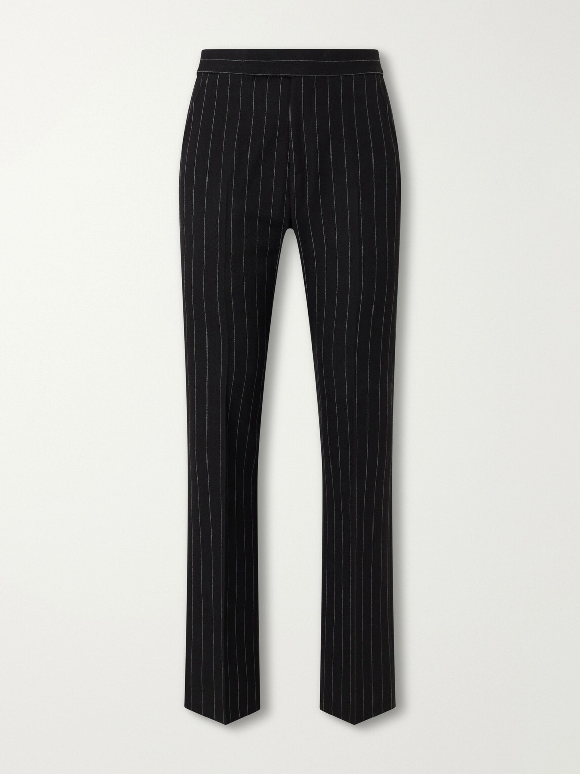 TOM FORD - Straight-Leg Pinstriped Wool-Twill Suit Trousers - Black