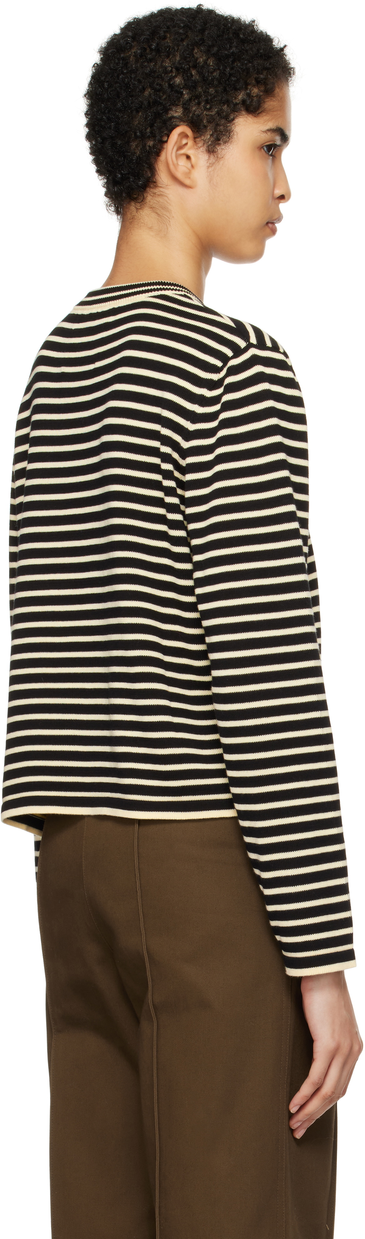 Cordera Black & White Organic Cotton Striped T-shirt