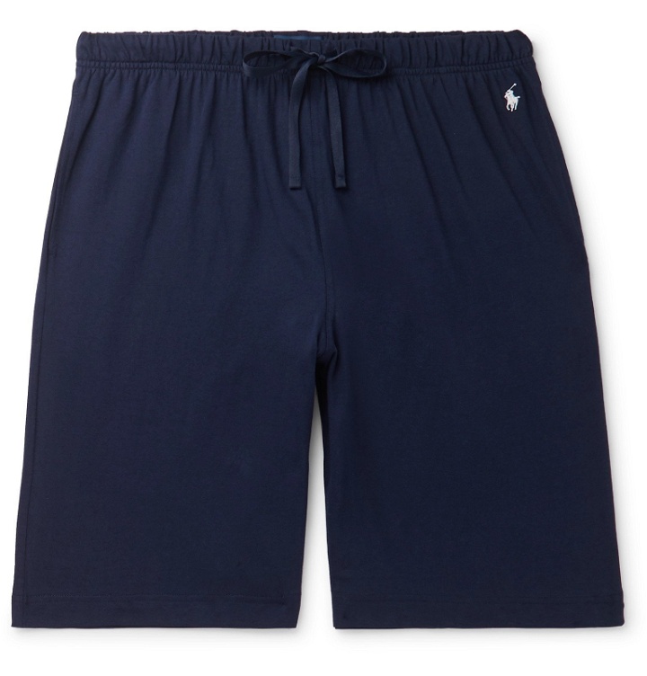 Photo: Polo Ralph Lauren - Slim-Fit Cotton-Jersey Pyjama Shorts - Blue