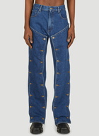 Panelled Jeans in Blue