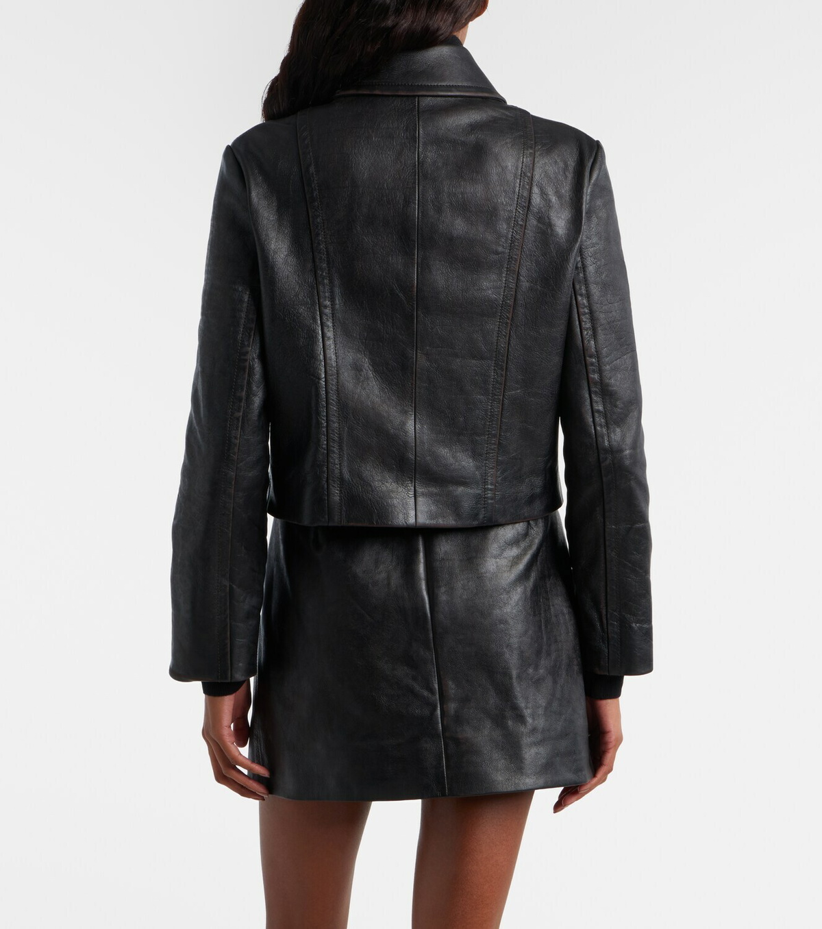 Gucci Double G leather jacket