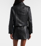 Gucci Double G leather jacket