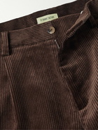 De Bonne Facture - Cotton-Blend Corduroy Trousers - Brown