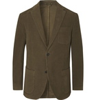 Altea - Dark-Green Slim-Fit Cotton-Blend Moleskin Suit Jacket - Dark green