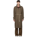 Maison Margiela Brown Houndstooth Top Coat