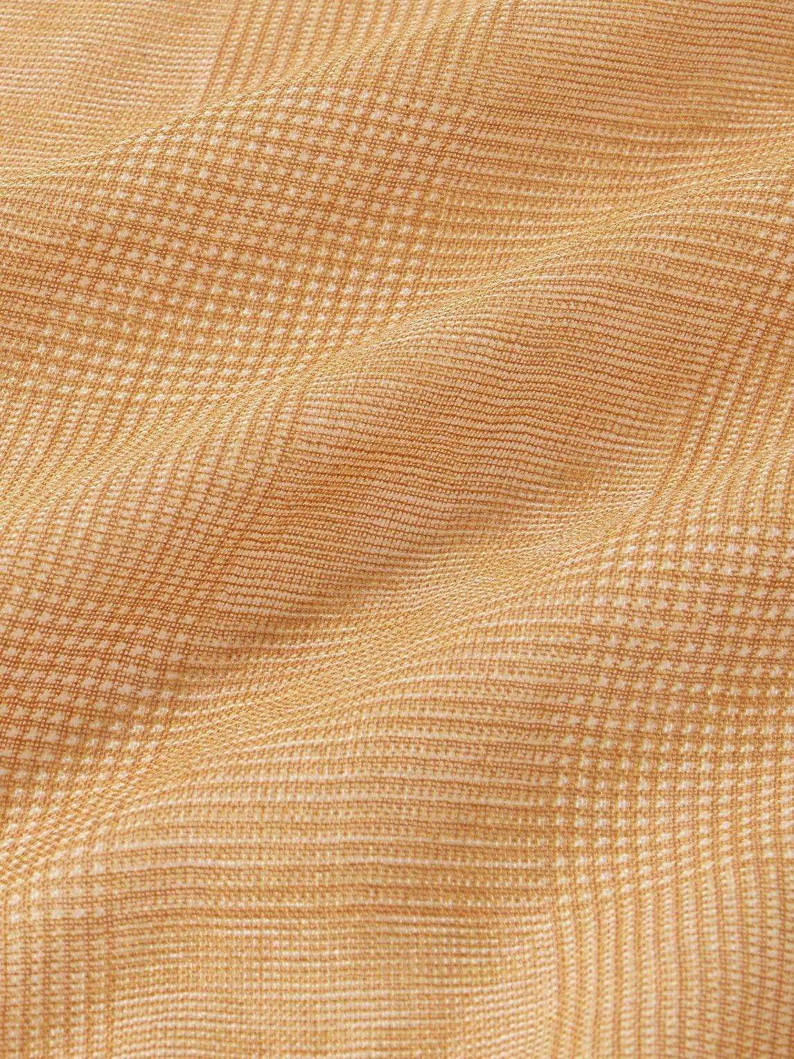 Anderson & Sheppard - Prince of Wales Checked Wool and Silk-Blend Pocket Square