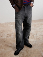 Auralee - Straight-Leg Cotton Trousers - Black