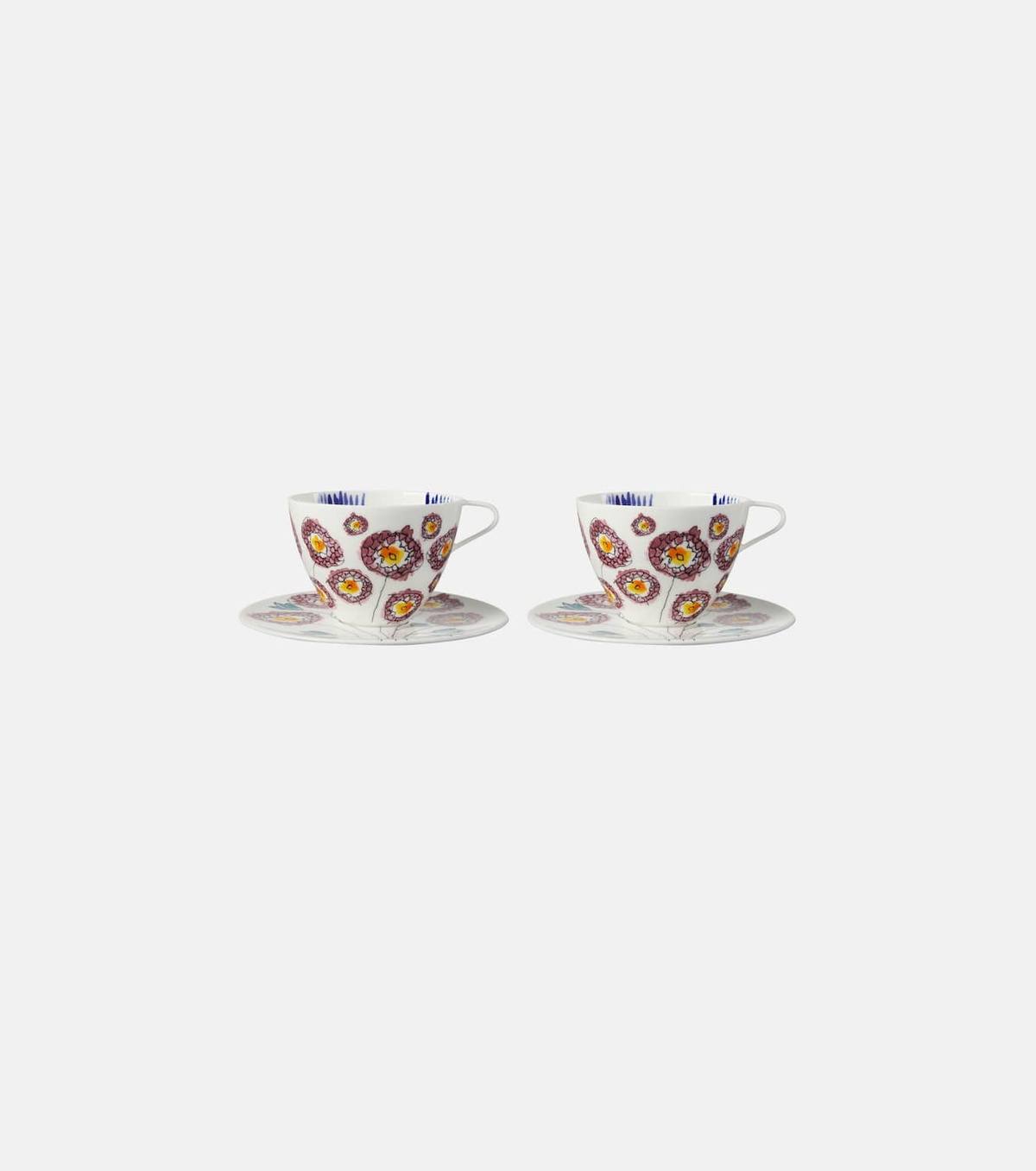 Serax x Marni Anemone Milk set of 2 cappuccino cups and saucers