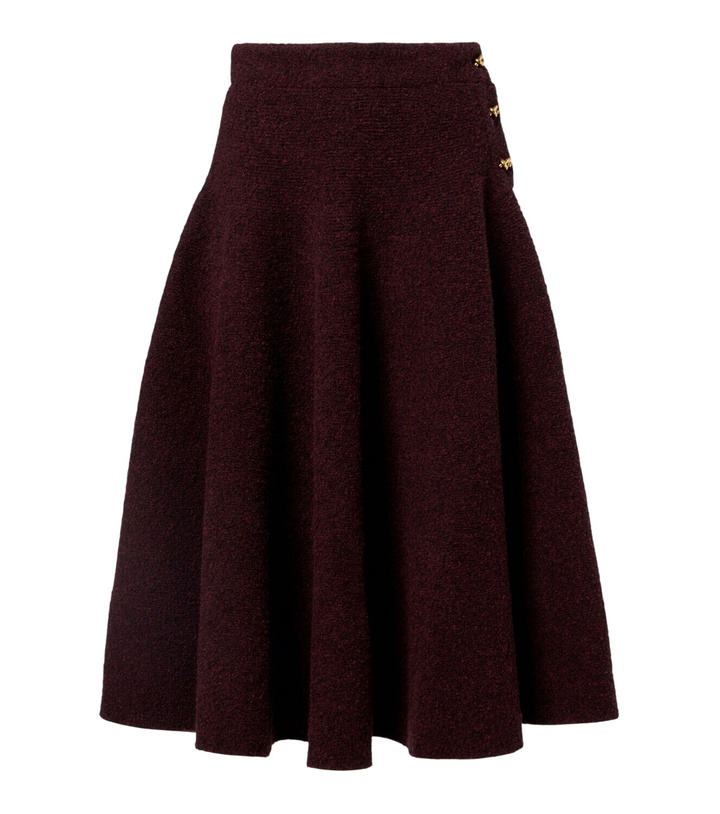 Photo: Bottega Veneta Knot knitted midi skirt