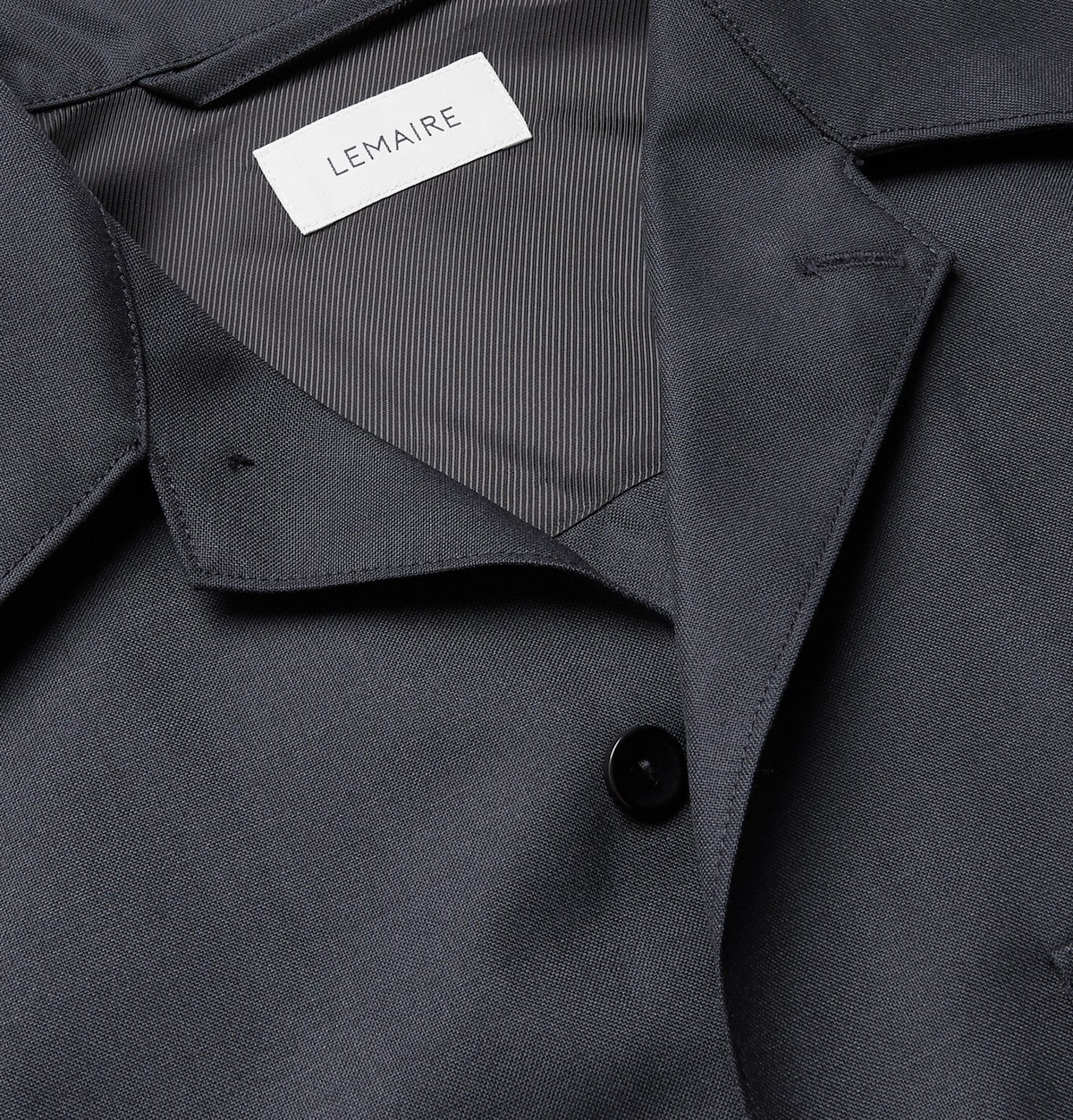 Lemaire - Convertible-Collar Tech-Virgin Wool Shirt - Gray Lemaire