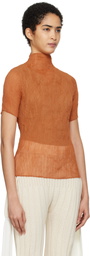 ISSEY MIYAKE Orange Chiffon Twist 3 T-shirt