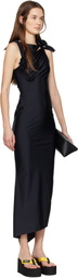 Coperni Black Flower Maxi Dress