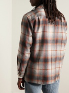 Pendleton - Board Convertible-Collar Checked Virgin Wool Shirt - Gray