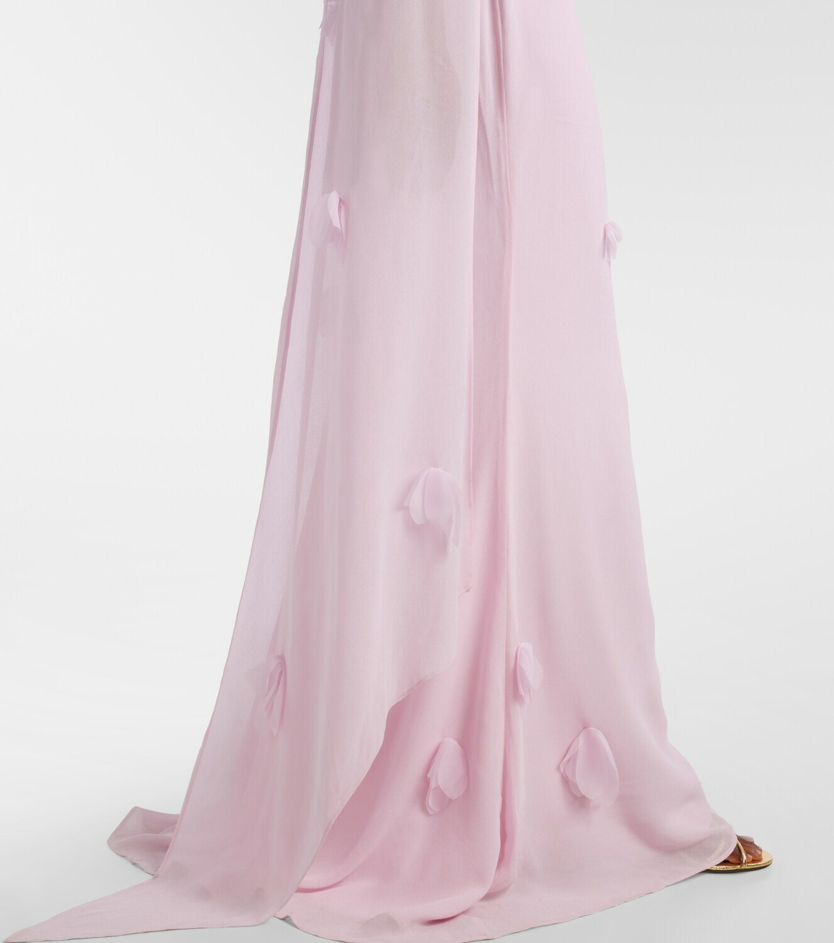 Self-Portrait Scarf-detail georgette gown