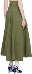 Talia Byre Khaki Pocket Maxi Skirt