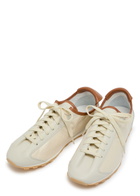 Jacquemus Les Tennis Textured Leather Sneakers Grey