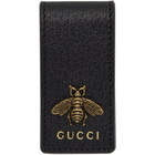 Gucci Black Leather Animalier Money Clip