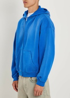 Picante Everyday Hooded Zip-up Cotton Sweatshirt Royal Blue