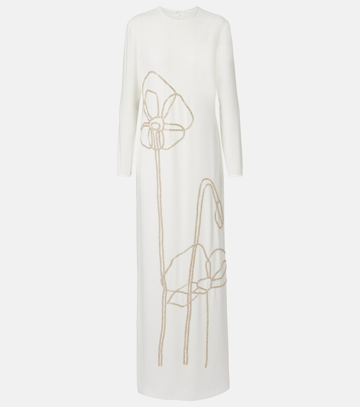 Costarellos Zarie embellished crêpe gown