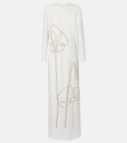 Costarellos Zarie embellished crêpe gown