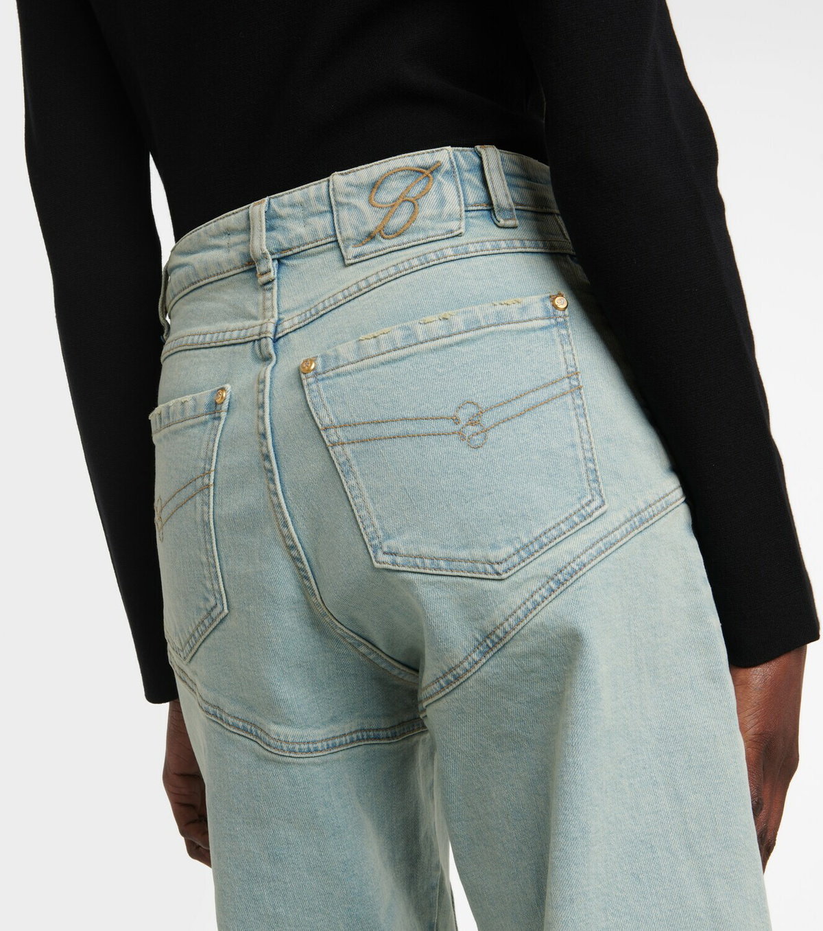 Blumarine Paneled highrise wide jeans Blumarine