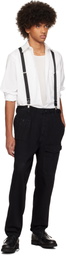 YOHJI YAMAMOTO Black Scandal BK Denim No Tuck Cargo Pants