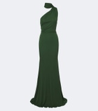 Alex Perry One-shoulder jersey gown