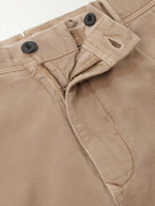 Slowear - Tapered Pleated Cotton-Blend Gabardine Trousers - Neutrals
