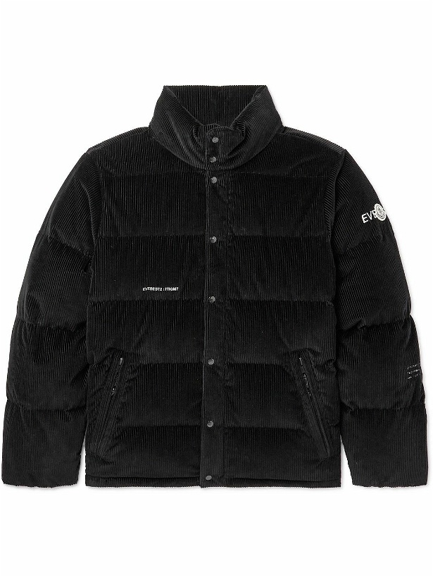Photo: Moncler Genius - 7 Moncler FRGMT Hiroshi Fujiwara Donnie Quilted Cotton-Corduroy Down Jacket - Black