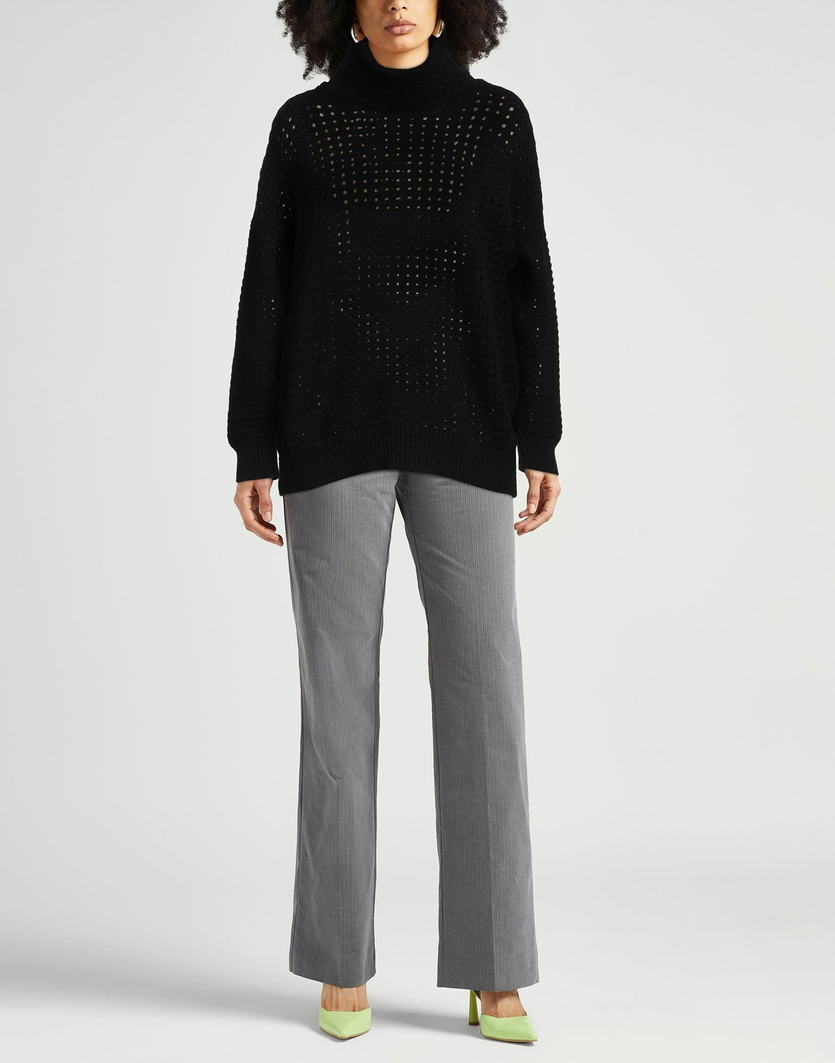Laneus Womens Turtleneck in Black