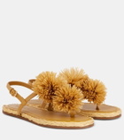 Ulla Johnson Appliqué leather espadrille sandals