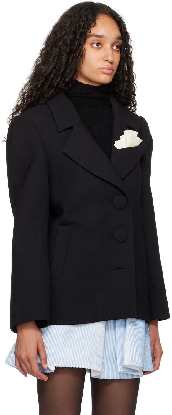 SHUSHU/TONG Black Oversized Suit Blazer