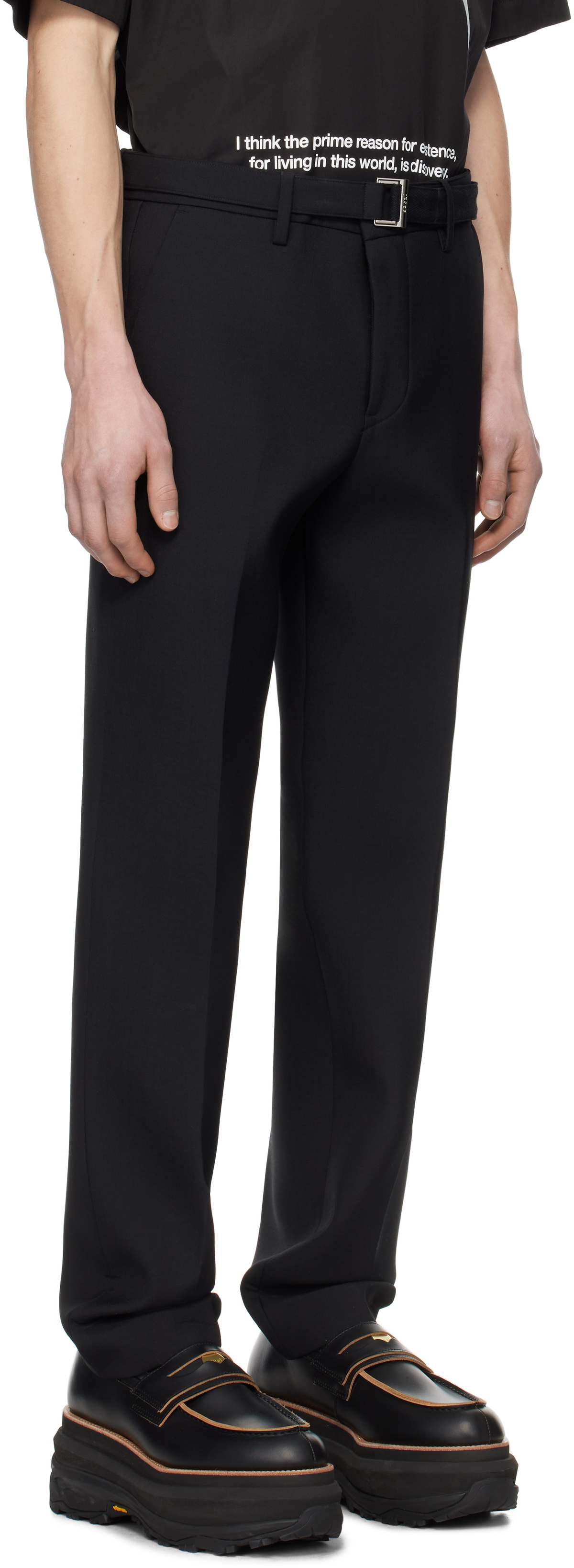 sacai Black Suiting Bonding Trousers Sacai