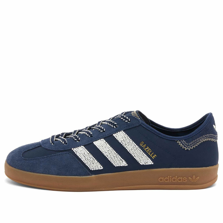 Photo: Adidas x CLOT By EC Gazelle Sneaker in Navy/Off White/Gum