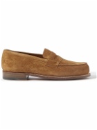 J.M. Weston - 180 Moccasin Suede Loafers - Brown