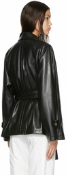 LOW CLASSIC Black Grained Faux-Leather Jacket