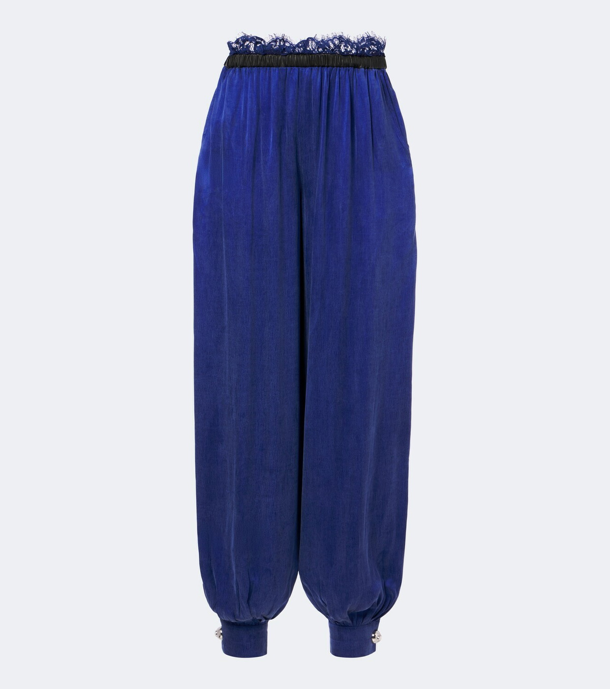 Jacques Wei Leather-trimmed balloon pants