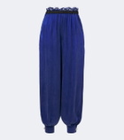 Jacques Wei Leather-trimmed balloon pants