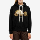 Palm Angels Women's Sequin Bear Hoody in Black/Gold