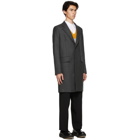 AMI Alexandre Mattiussi Grey Wool Two Buttons Coat