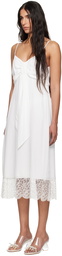 Simone Rocha SSENSE Exclusive White Front Bow Slip Dress