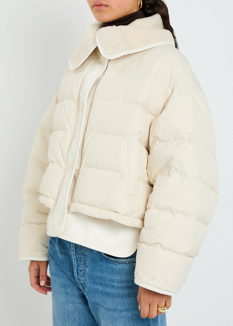 Rag & Bone Gloria Quilted Shell Jacket Off White