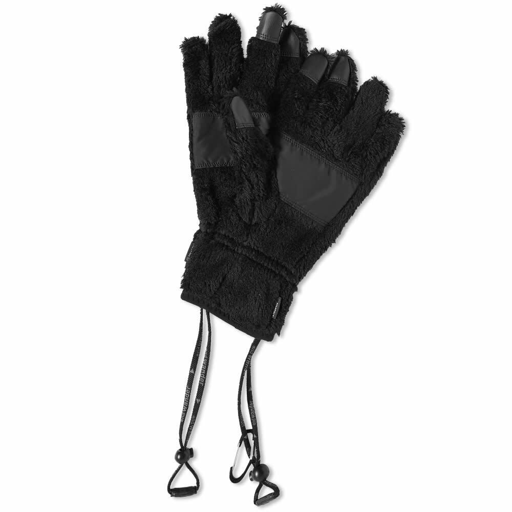 Photo: And Wander Men's High Loft Fleece Gloves in Black