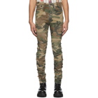 R13 Green and Brown Camo Skywalker Jeans