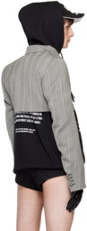 VTMNTS Gray Cropped Tailored Blazer