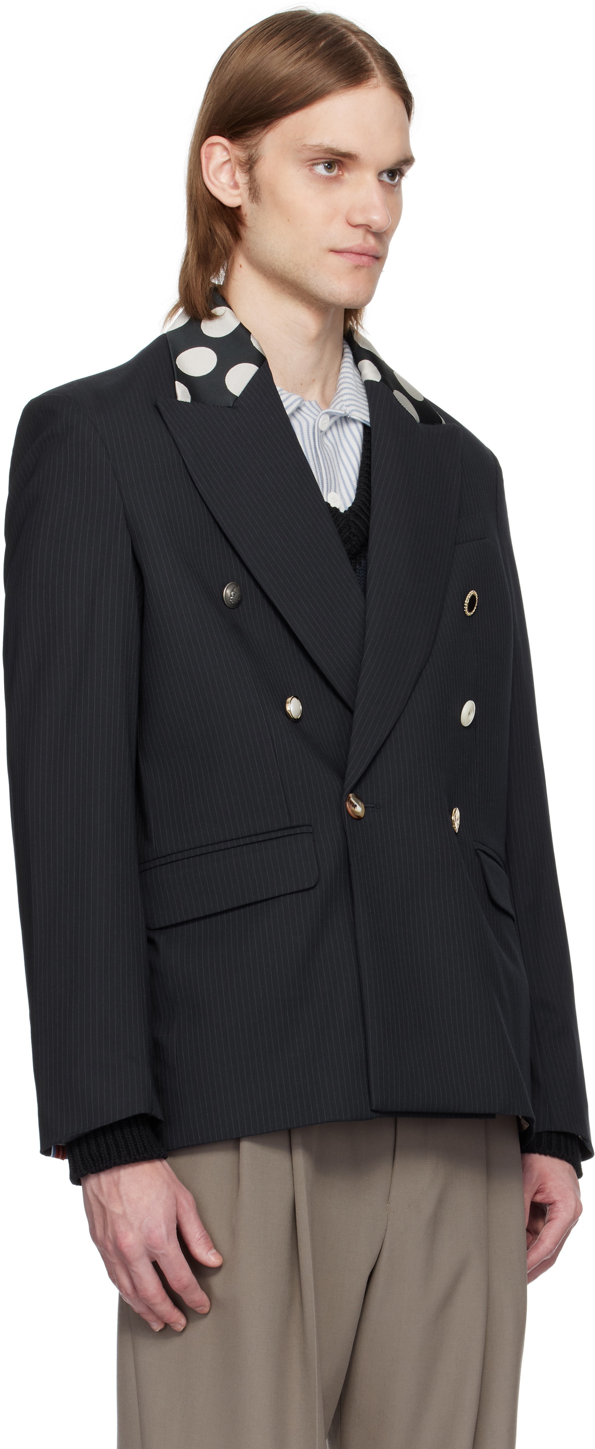 Charles Jeffrey LOVERBOY Navy Edinburgh Blazer