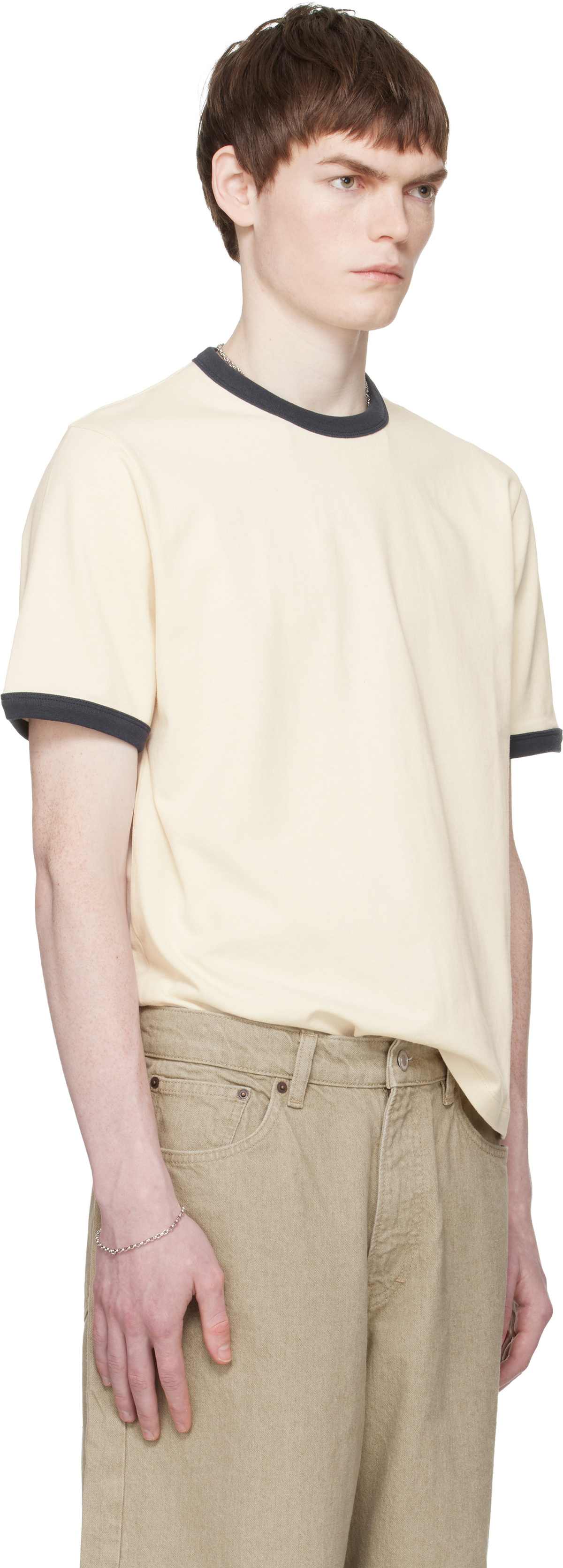 JEANERICA Off-White Ringer T-shirt