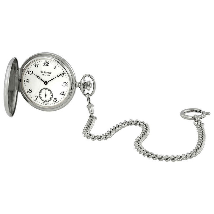 Photo: Tissot Savonnette White Dial Hand Wound Pocket Watch T83.6.402.12