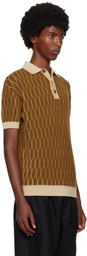 King & Tuckfield Brown Pattern Polo