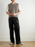 Oliver Spencer - Orsman Wide-Leg Cotton-Blend Corduroy Trousers - Gray